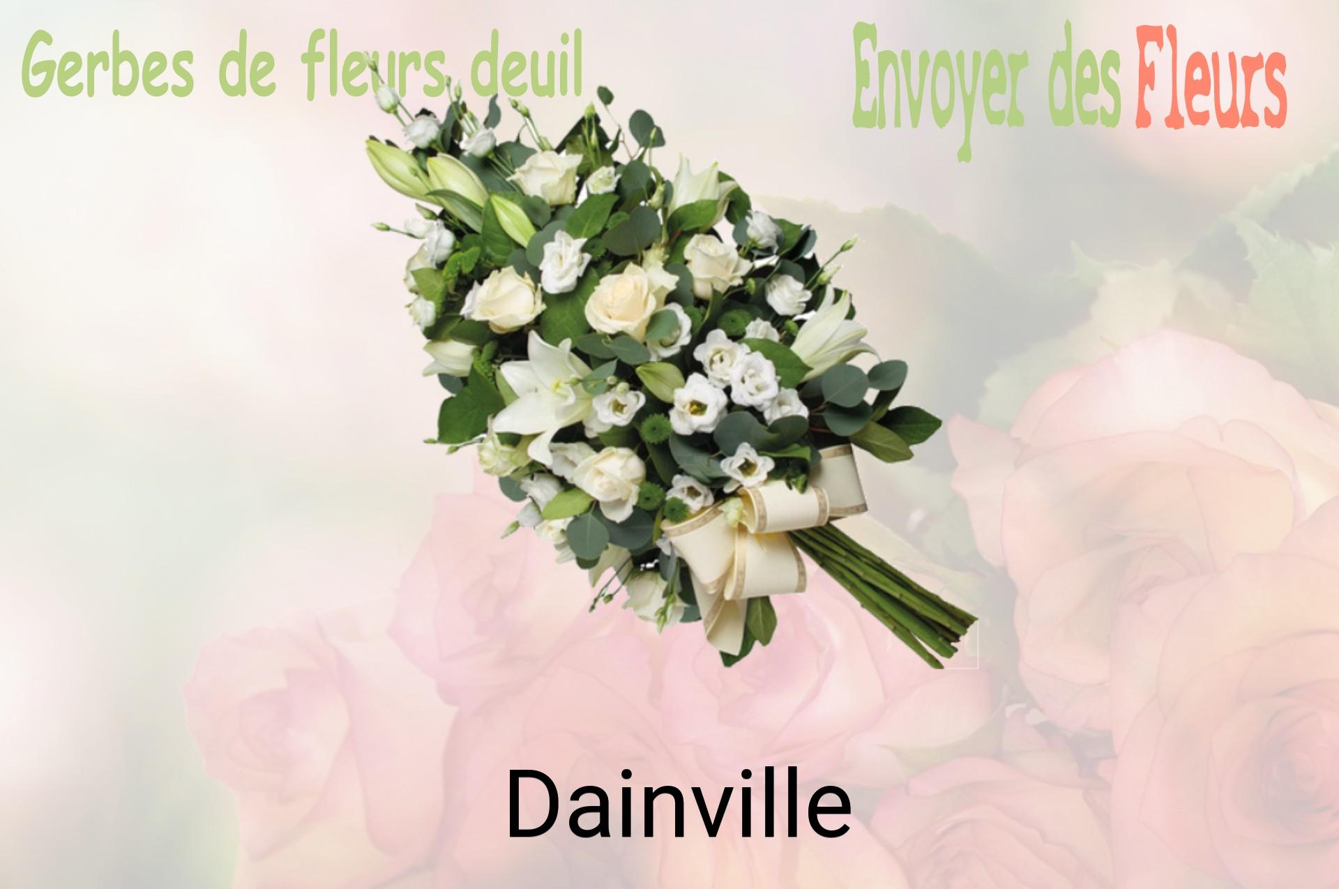 Gerbe de fleurs de deuil livrée à Dainville